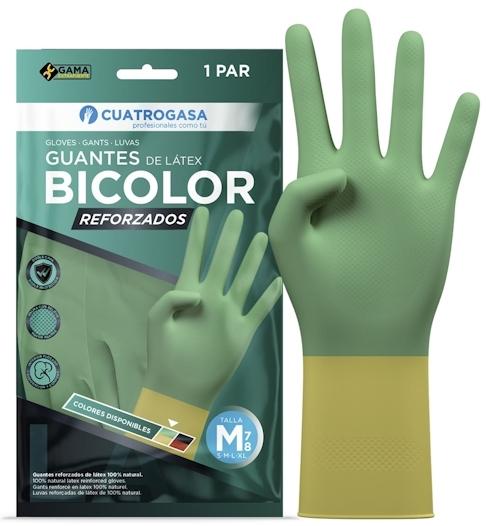 GUANTES LATEX BICOL.AM-VDE.T-G9