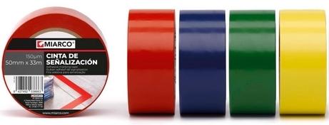 CINTA ADHES.SEÑALIZAC.PVC *COLORES50mms33m