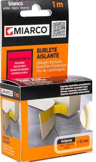 BURLETE PVC FLEX.BLANCO 1m 10745