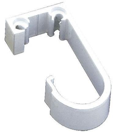 SOPORTE TUBO ARM.OV.LAT.20mmALUM.BLANCO REF.6