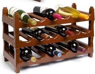 BOTELLERO PLASTICO TERRACOTA P/6BOTELLAS