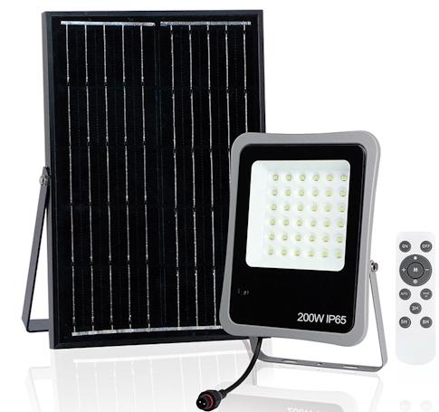FOCO SOLAR LED 200w C/PLACAy MANDO
