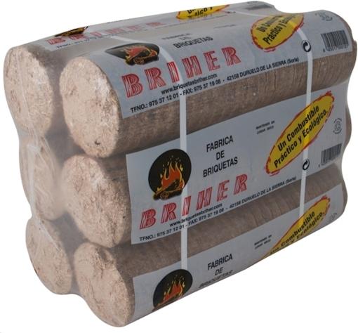 BRIQUETAS PAQ.15,5kgs  BRIHER