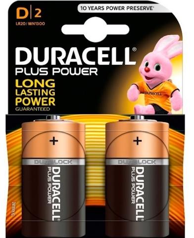PILA DURACELL ALC.LR20 "D" BL-2