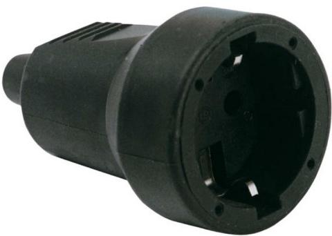 BASE AEREA "GOMA"-PVC TT 10/16amp NEGRA