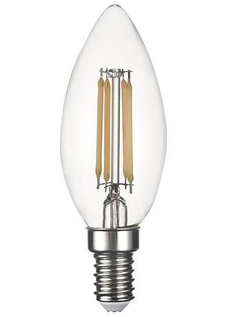 LAMPARA FILAMENTO LED VELA 6w 800lm