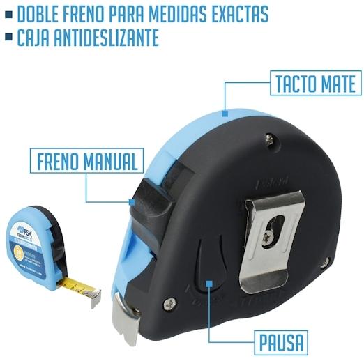 FLEXOMETRO 5m19mm ABS+GOMA