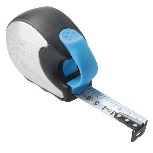 FLEXOMETRO 5m25mm CAJA INOX CINTA BCA./AM.