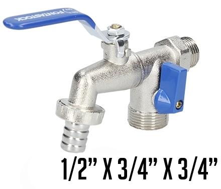 GRIFO JARDIN DOBLE SALIDA 1/2-3/4-3/4