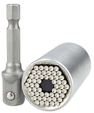 LLAVE VASO UNIVERSAL 1/4 7a19mms+ADAPT 3/8