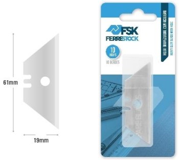 CUCHILLAS CUTTER TRAPEZ.61x19mms BL-5uds