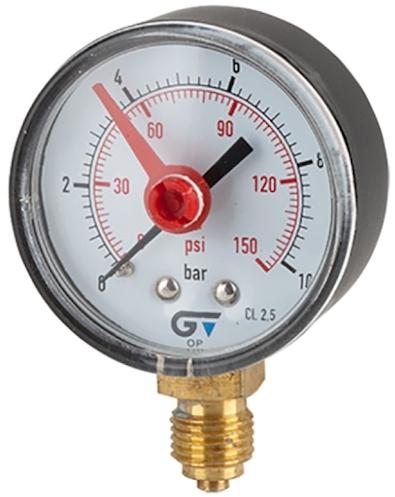 MANOMETRO 57mm 0-10bares 1/4M-R.GAS