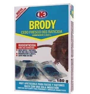 RATICIDA BRODY 150grs CEBO FRESCO