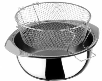 FREIDORA INOX 24cm 4L.51280 C/TAPA