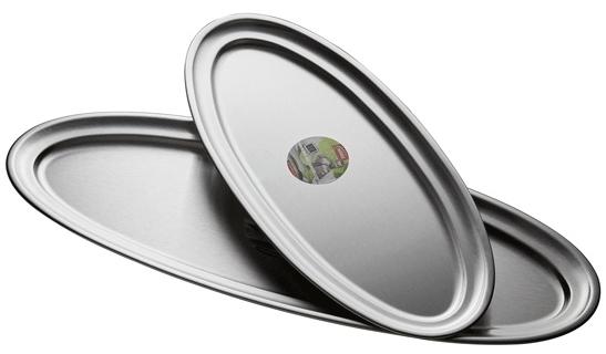 BANDEJA INOX OVAL 60x27cm PESCADO