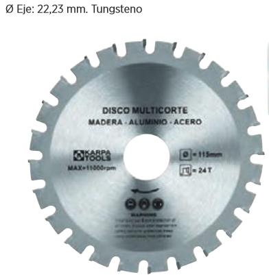 DISCO 115 MULTICORTE eje22,23 24D