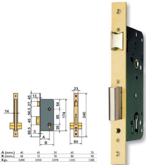 CERRAD-E 5400 50 85mmsPTA.MAD.PIC.+CIERRE LATON