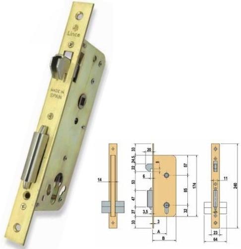 CERRAD-E 5440 40 PTA.MAD.CORREDERA LATON
