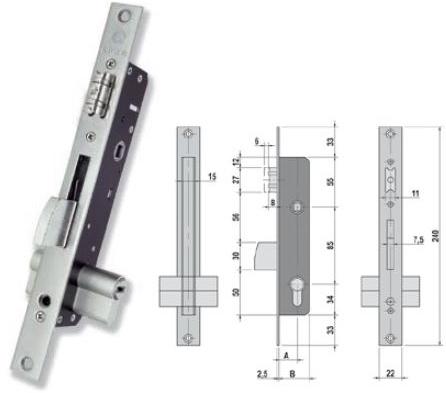 CERRAD-E 5531 20 PTA.MET.RODILLO+CERR.AC.INOX