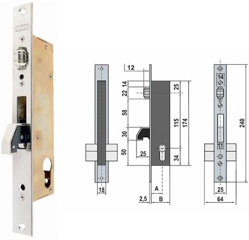 CERRAD-E 5571 20 PTA.MET.RODILLO+P.LORO.AC.INOX