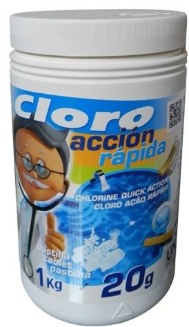 PISCINAS CLORO RAP.TABLET.20grs1kg