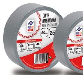 CINTA AMERICANA 25m 50mm GRIS PT1616