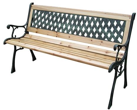 BANCO JARDIN FORJA+MADERA 123x53x74