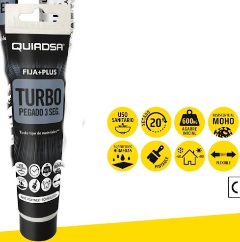 MASILLA POLIM. FIJA+PLUS TURBO 125ml BCO.