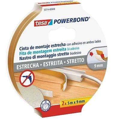 CINTA DOBLE CARA 5m9mm2 rollosPOWERBOND