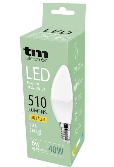 LAMPARA LED VELA 6w 3000K 510lm TM