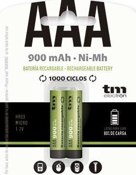PILA RECARGABLE AAA 900mAh BL-2