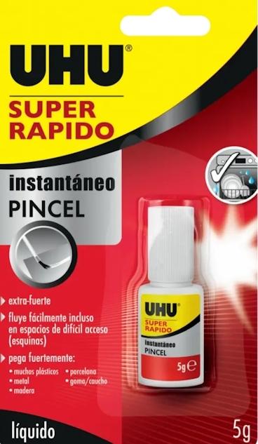 PEGAMENTO UHU SUPER RAPIDO 5grs PINCEL**OFTA**