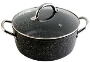 CAZUELA GRANITE C/TAPA CR.24cms (H-10,5cms)4,2l.